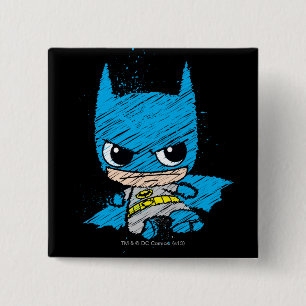 Mini Batman Sketch 2 Inch Square Button