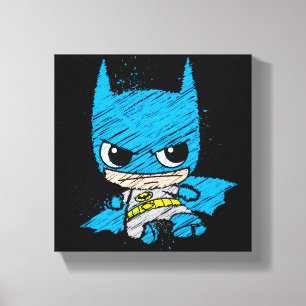 Mini Batman Sketch Canvas Print