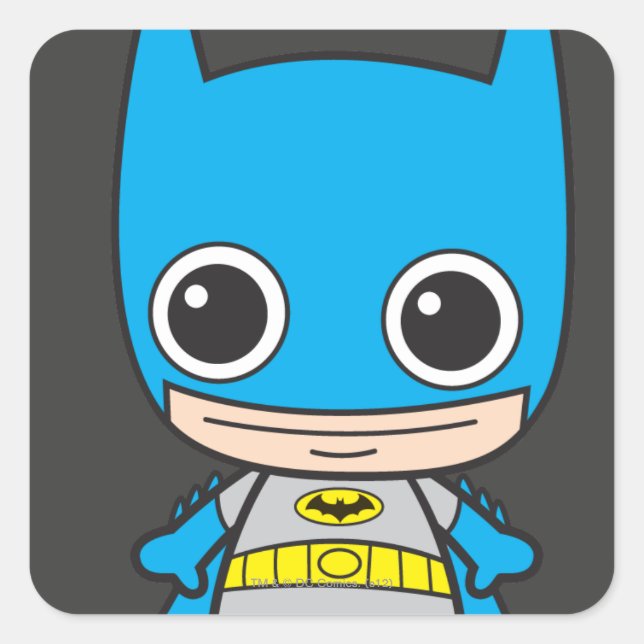 Mini Batman Square Sticker (Front)