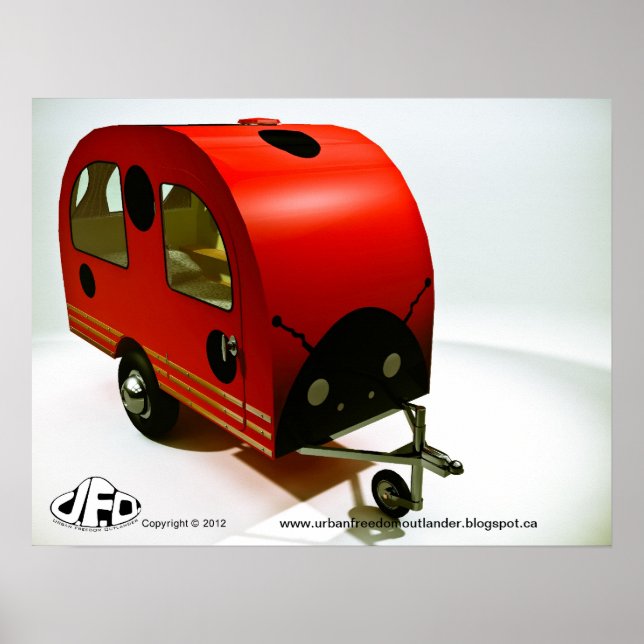 Mini Bike Camper Ladybug style Poster (Front)