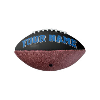 Mini BLACK BLUE SILVER GRAY Personalized Football