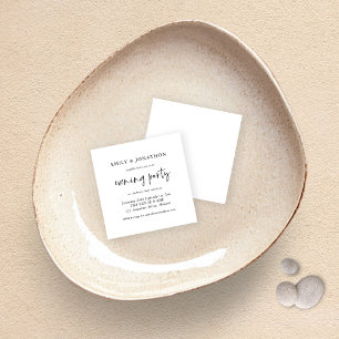 MINI Black White Wedding Evening Party Invite