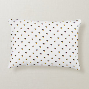 Mini Blue Dog Kisses White Accent Pillow