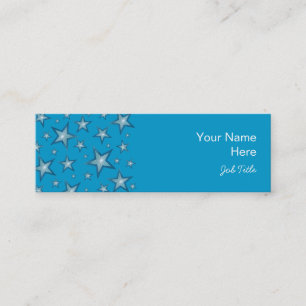 Mini Blue Stars côté carte de visite blanc maigre