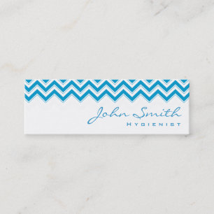 Mini Blue Zigzag Hygienist Business Card