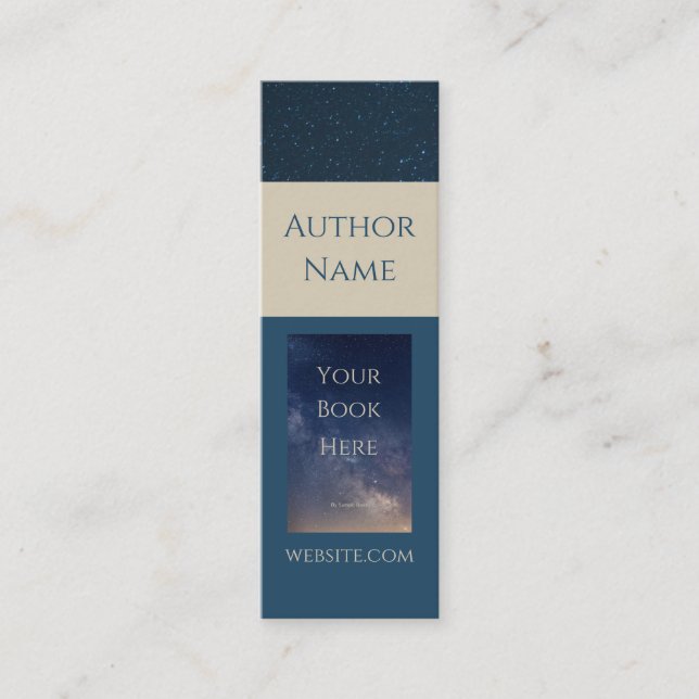 Mini Bookmark for Author or Writer Promotions Business Card (Front)