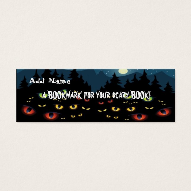 Mini Bookmarks for Halloween Party Favor (Front)