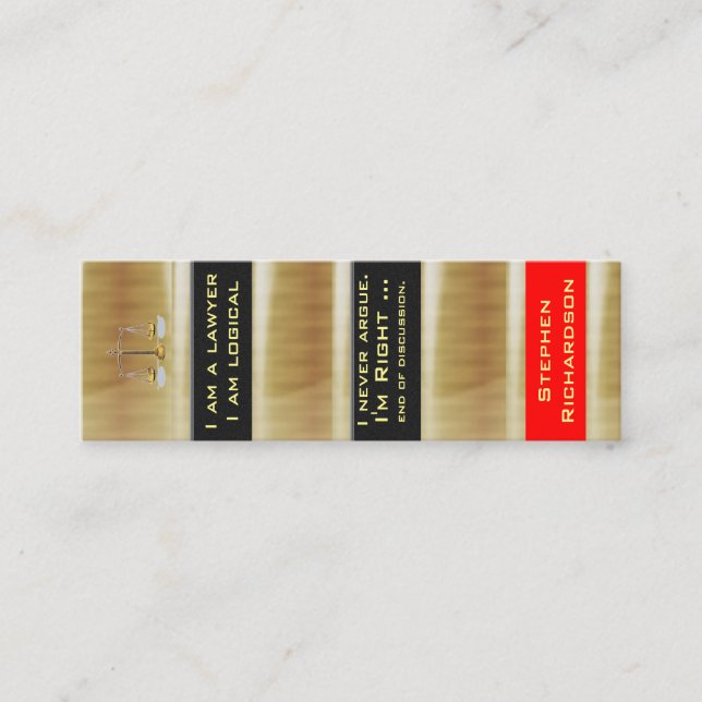 Mini Bookmarks Mini Business Card (Front)