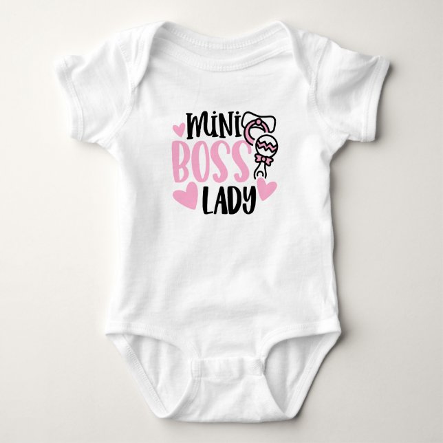 Mini Boss Lady Baby Bodysuit (Front)