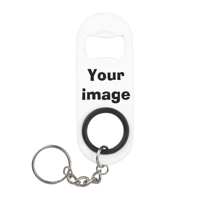Mini Bottle Opener With Keychain (Front)