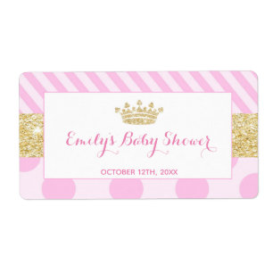 Mini bouteille de champagne étiquette baby shower 