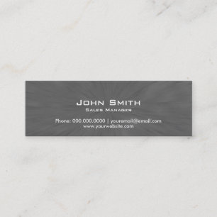 Mini Business Card Elegant Silver Abstract Effect