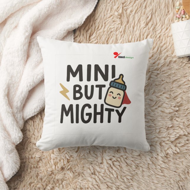 Mini but Mighty Throw Pillow (Blanket)