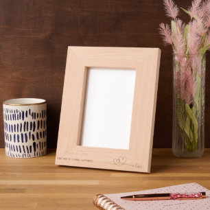 Mini cadre en bois personnalisé avec photo Couple