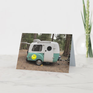 MINI CAMPER TRAILER BONNES cartes d'anniversaire