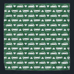 Mini Car Hearts Green Bandana<br><div class="desc">Mini Coopers paired with a hearts. If you would like different colorways or sizes,  please let me know! Made for all those who love classic British cars,  especially the Austin Mini,  Morris Mini,  etc.</div>