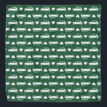 Mini Car Hearts Green Bandana<br><div class="desc">Mini Coopers paired with a hearts. If you would like different colorways or sizes, please let me know! Made for all those who love classic British cars, especially the Austin Mini, Morris Mini, etc.</div>