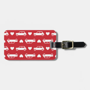 Mini Car Hearts Red Luggage Tag