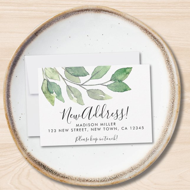 Mini carte de Faire-part de déplacement de nouvell (Créateur téléchargé)