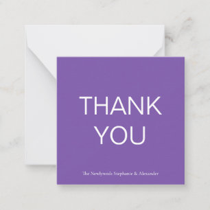 Mini carte de note de Carré de Merci violet simple