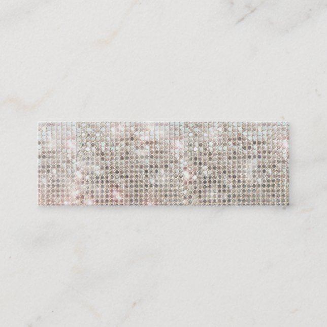 Mini carte de profil Sequins Argent (Devant)