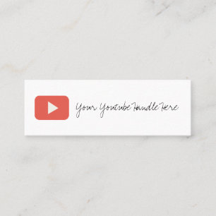 Mini carte de visite à la mode de youtube