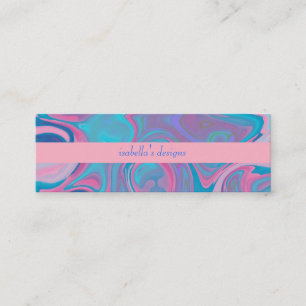 Mini Carte de visite Abstrait Bleu Rose Ciel Mince