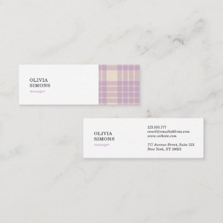 Mini Carte de visite avec motif gingham