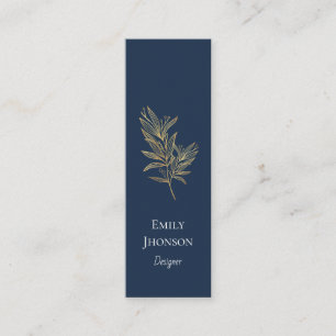 Mini Carte de visite bleu simple et élégant