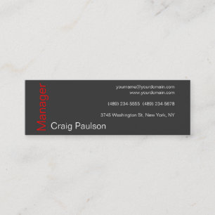 Mini Carte de visite chaud gris pâle contemporain