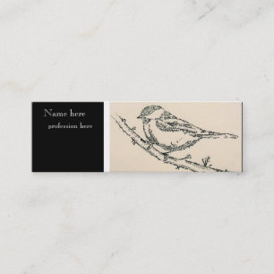 Mini carte de visite classique d'oiseaux