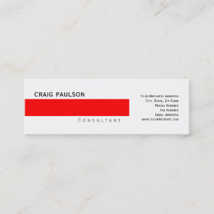 Mini Carte de visite consultant simple et branché