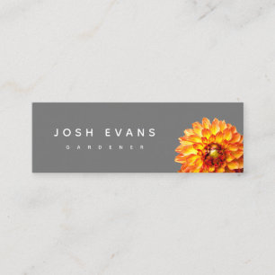 Mini Carte de visite Dahlia Floral Minimaliste