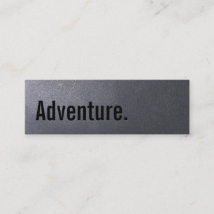 Mini Carte de visite d'aventure de voyage de noir de