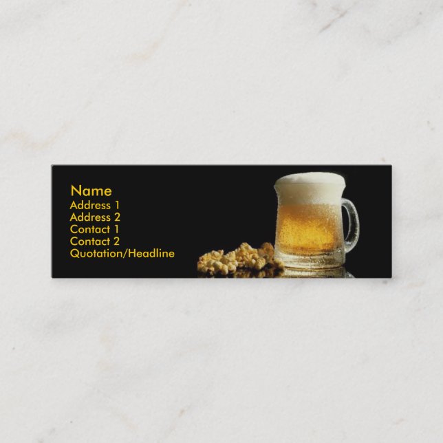 Mini Carte de visite de bière (Devant)