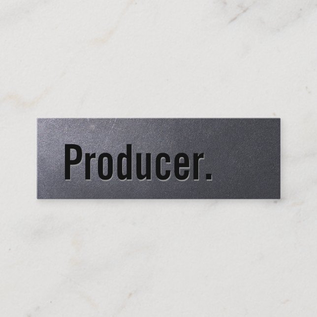 Mini carte de visite de charbon de producteur (Devant)