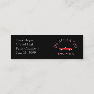 Mini Carte de visite de conducteur indiqué