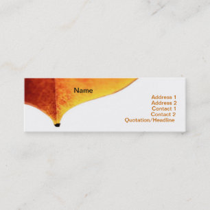 Mini Carte de visite de congé orange