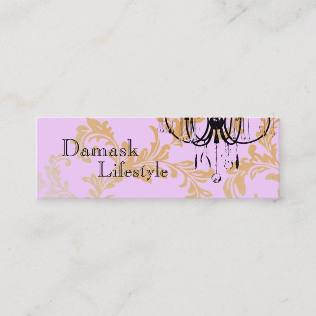 Mini Carte de visite de damassé de lustre (Devant)