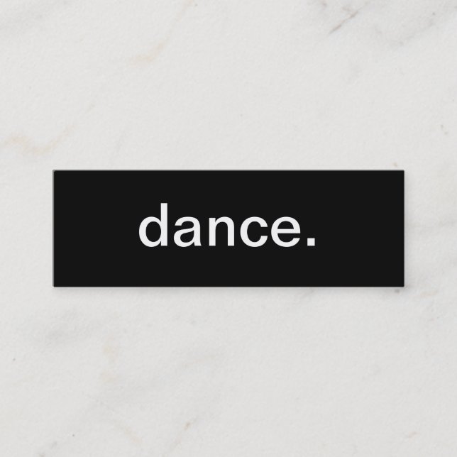 Mini Carte de visite de danse (Devant)