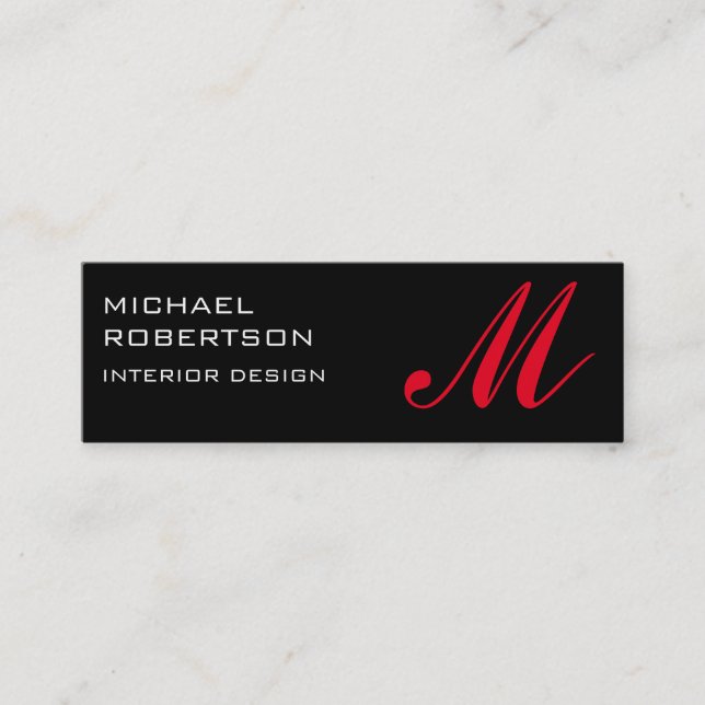 Mini Carte de visite de Design d'intérieur de Monogramm (Devant)