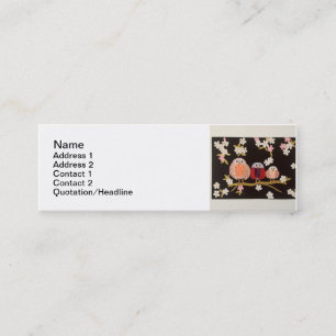 Mini Carte de visite de hibou mince