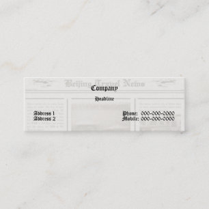 Mini Carte de visite de journal