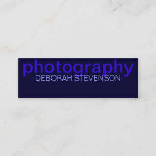Mini Carte de visite de la photographie bleu pâle