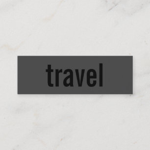 Mini Carte de visite de l'agent de voyage tendance Grey