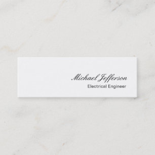 Mini Carte de visite de l'ingénieur électrique blanc mi