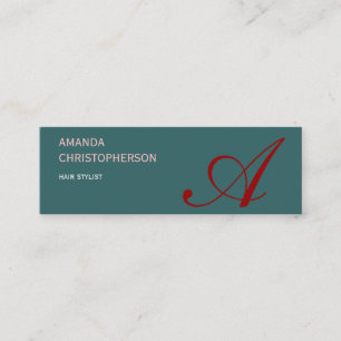 Mini Carte de visite de liste de cheveux de script Mono