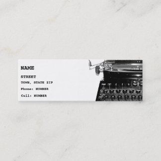 Mini Carte de visite de livre de romancier d'auteur de