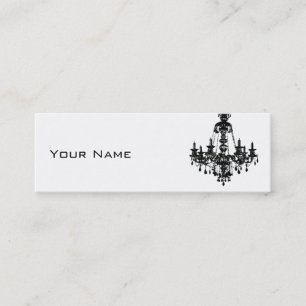 Mini carte de visite de lustre noir