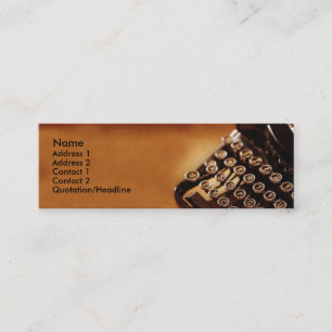 Mini Carte de visite de machine à écrire